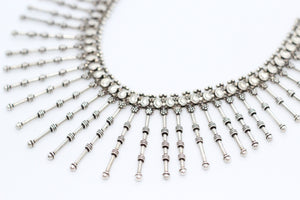 Vintage Silver Spiked Necklace