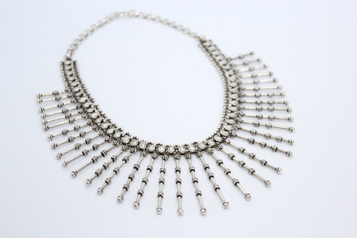 Vintage Silver Spiked Necklace