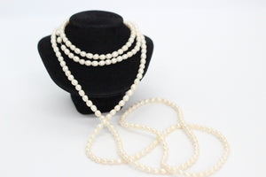 Long Pearl Beaded Necklace