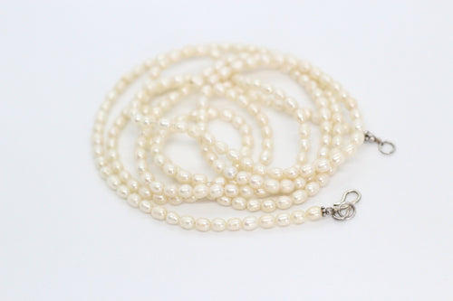 Long Pearl Beaded Necklace