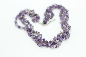 Tripple Amethyst Necklace