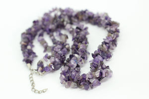 Tripple Amethyst Necklace