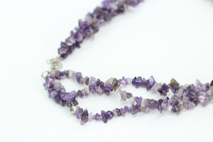 Tripple Amethyst Necklace