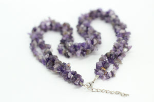 Tripple Amethyst Necklace